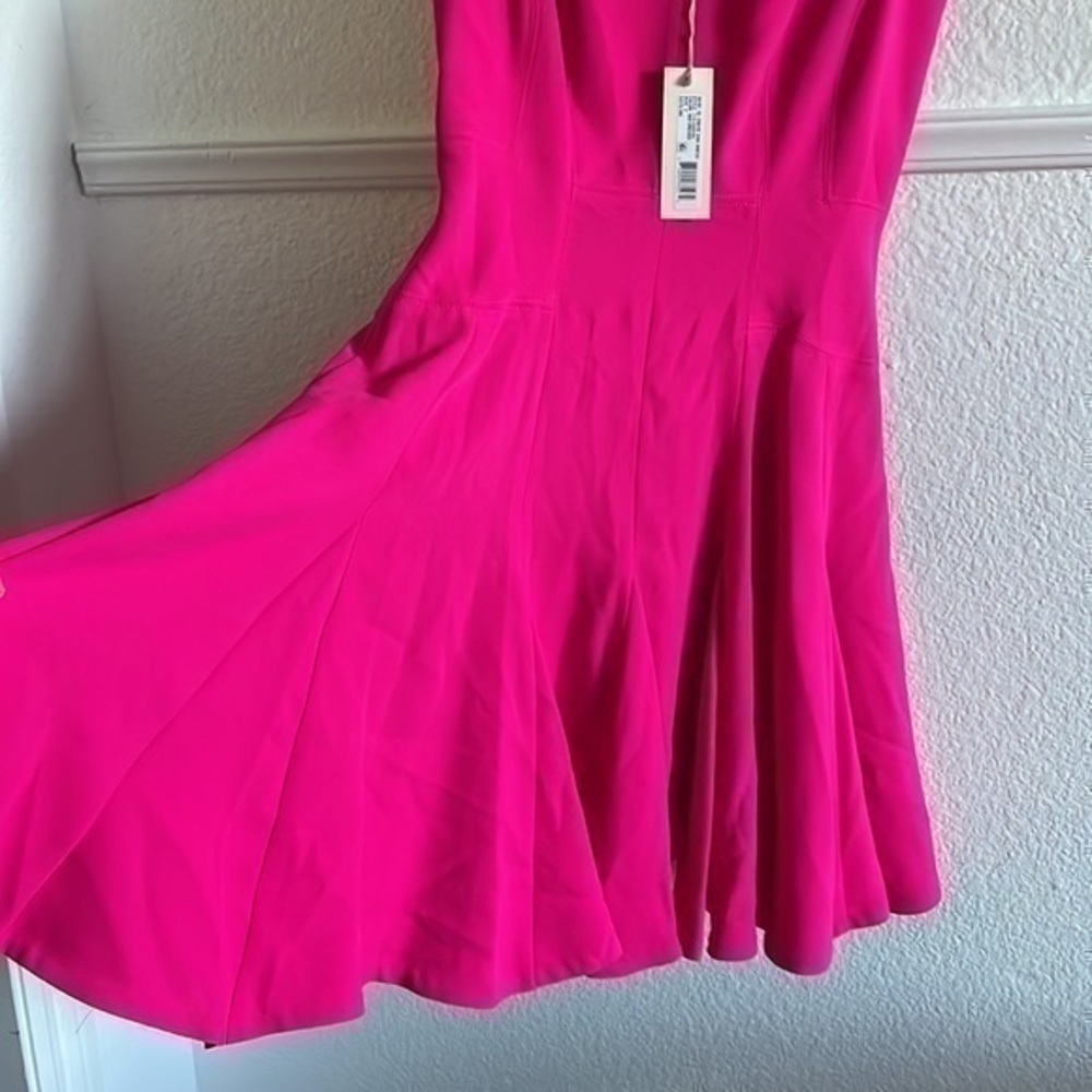 NWT Rebecca Taylor crêpe V-neck dress orchid color size 2 - Picture 8 of 9
